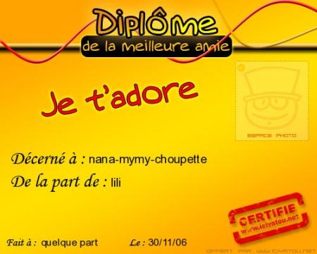 je vous adores